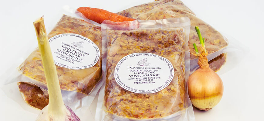 Каша булгур с мясом в реторт-пакете